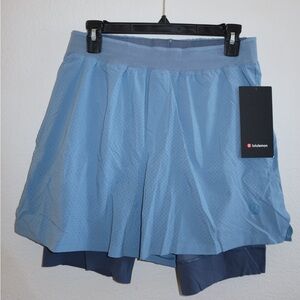 lululemon athletica Light Blue Athletic Tennis Shorts